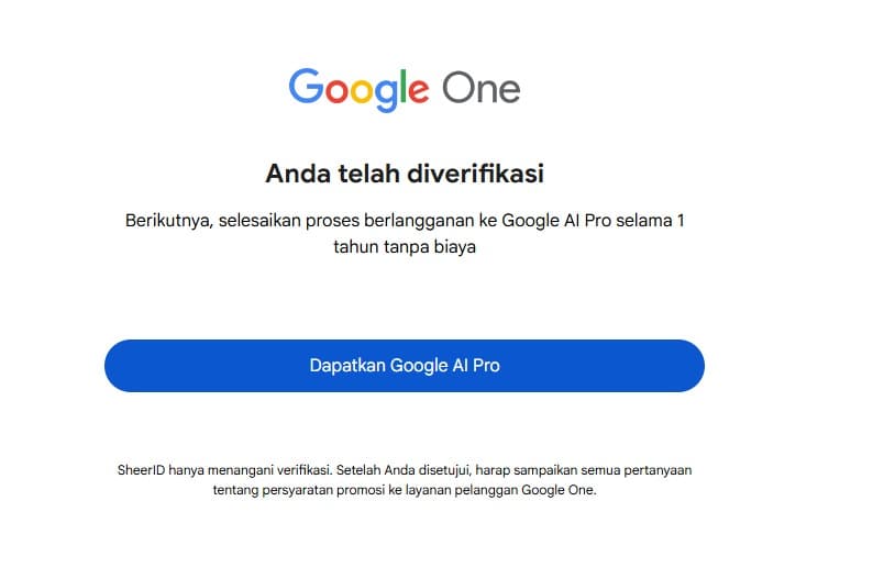 Langkah 5: Klaim Penawaran Google AI Pro